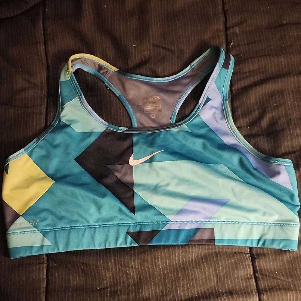 Nike Women's Geometric Teal Sports Bra